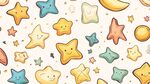 可愛星星月亮卡通餅干圖案
