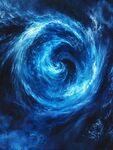藍色漩渦海洋奇幻景象