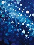 藍色科技感分子網絡背景圖