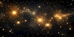 璀璨星空閃耀金色光芒