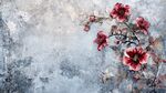 水墨風花卉背景圖