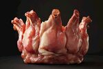 新鮮雞冠肉特寫