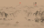 國(guó)畫(huà)水墨山水風(fēng)景畫(huà)