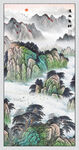 流水生財(cái)玄關(guān)畫