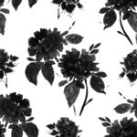 黑白花卉圖案紋理