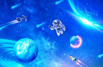 藍色星空宇宙背景