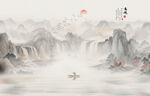 水墨意境山水畫(huà)