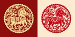 馬年剪紙圖案設(shè)計(jì)素材
