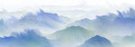 水墨風(fēng)格遠(yuǎn)山云霧美景