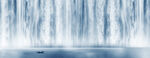流水生財瀑布山水畫