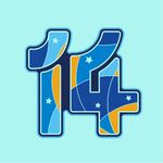 數字14藝術設計圖案 