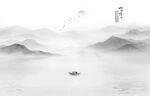 意境水墨山水畫