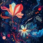 夢幻花卉插畫 絢麗色彩世界