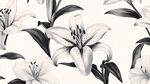 黑白百合花圖案紋理設(shè)計(jì)