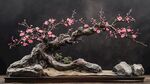 紅梅盆景 盡顯雅致風(fēng)姿