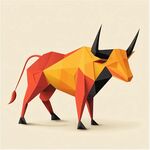 立體折紙公牛形象設(shè)計(jì)