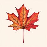 鮮艷紅楓葉 秋日風情畫