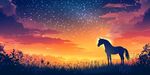 星空下的孤馬