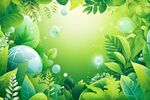 夢(mèng)幻綠意盎然的自然背景