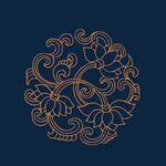 蓮花 中式傳統(tǒng)花卉圓形紋飾圖案