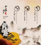 中國風(fēng)中醫(yī)養(yǎng)生宣傳掛畫