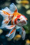 靈動(dòng)金魚水中自在游弋