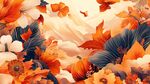 秋日絢爛花卉夢(mèng)幻圖景