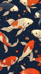 錦鯉圖案 靈動(dòng)水中游魚