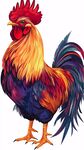 五彩斑斕大公雞