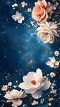 夢幻星空下的浪漫花卉