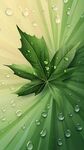 綠葉凝露 清新自然之景