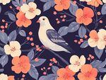 花鳥圖案 雅致的自然風情