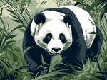 竹林中的大熊貓