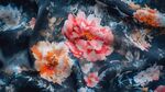 花卉印花絲綢布料展示