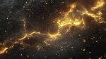 璀璨星空下的金色宇宙流光