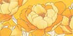 黃色花卉圖案插畫
