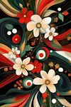 花卉抽象藝術(shù)圖案設(shè)計(jì)
