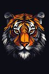 猛虎頭像插畫(huà)