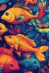 夢幻多彩海底金魚群