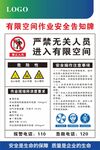 有限空間作業(yè)安全告知牌