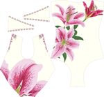 粉色花卉圖案連體泳衣設(shè)計(jì)