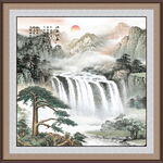 聚寶盆山水畫