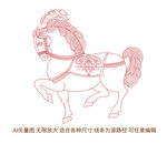 馬到成功馬上有錢馬上有福裝飾紋