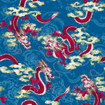 藍(lán)色底中國(guó)風(fēng)龍紋圖案