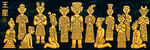 精美金色古代人物雕像
