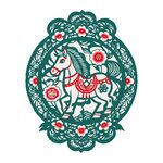 中國傳統(tǒng)新年插畫2026馬年