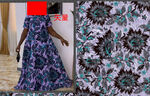 非洲風(fēng)格印花長(zhǎng)裙圖案展示