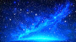 夢(mèng)幻藍(lán)色星空夜景