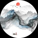 抽象意境山水畫