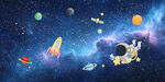 卡通星空宇宙背景